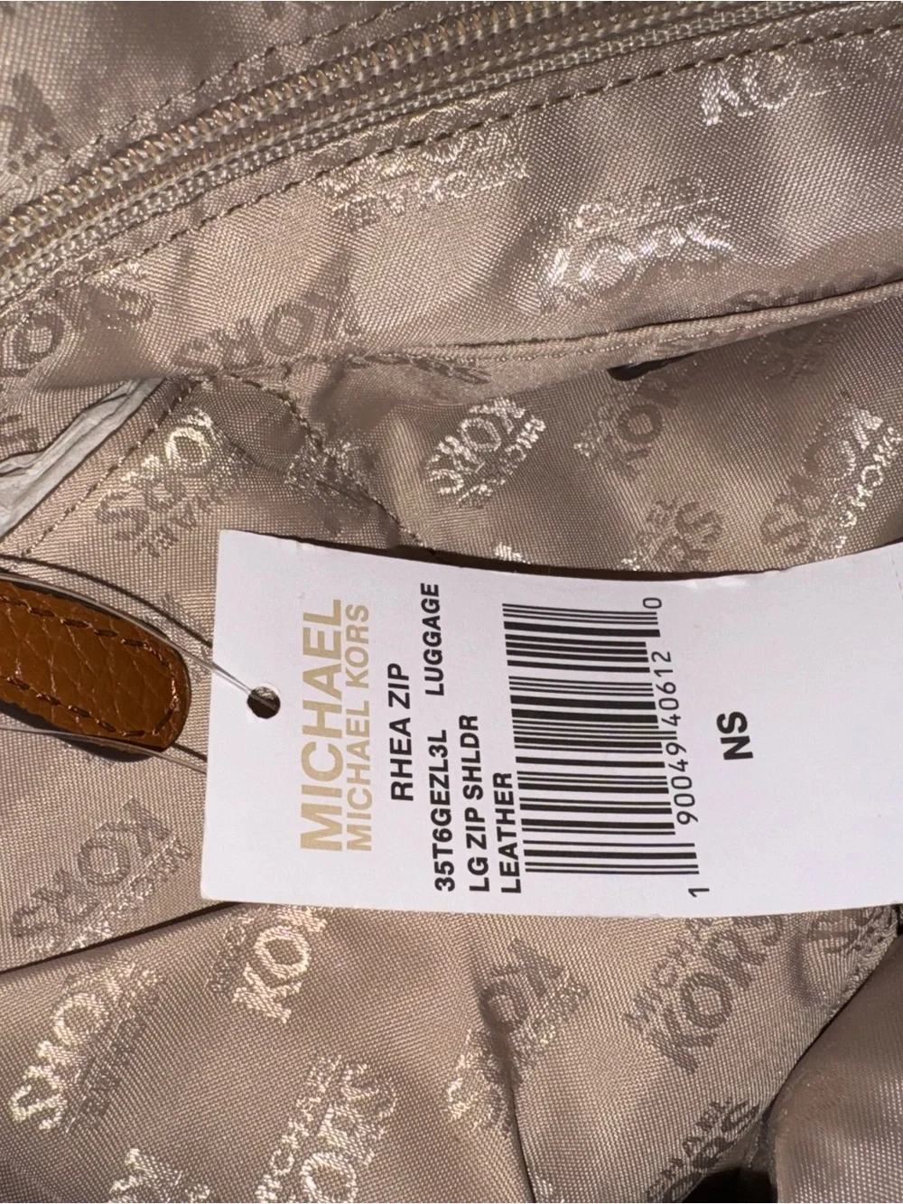Michael Kors Chestnut Brown Pebbled Leather Hobo with Gold MK Charm
